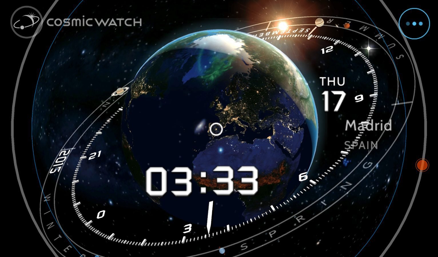 Cosmic Watch: A Beautiful Universal Model for Phones and Tablets