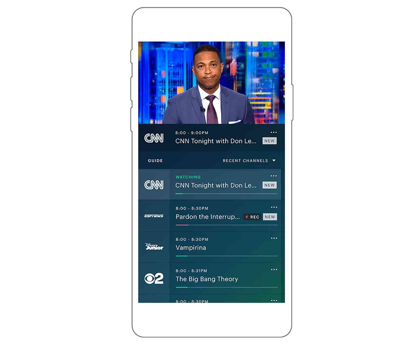Hulu portrait player mobile