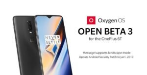 OnePlus 6T OxygenOs Open Beta 3
