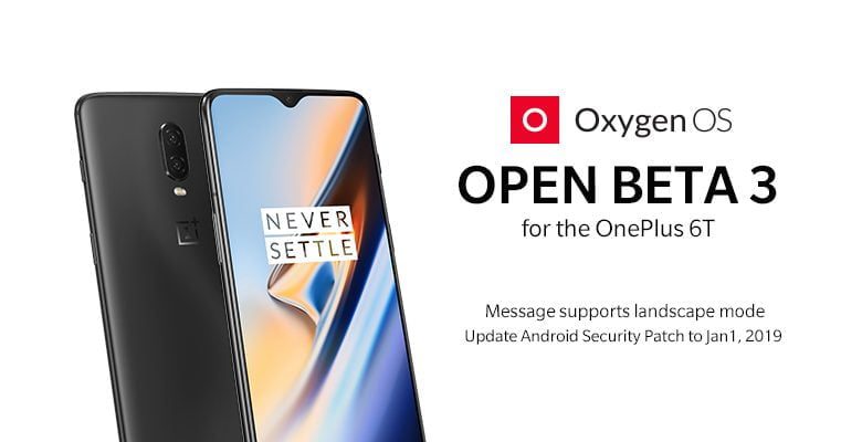 OnePlus 6T OxygenOs Open Beta 3