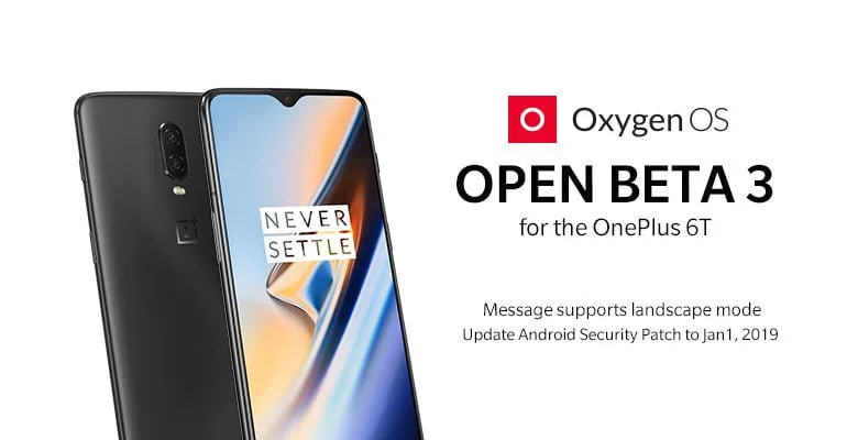 OnePlus 6T OxygenOs Open Beta 3