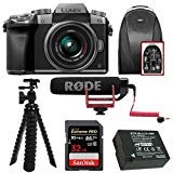 Panasonic LUMIX G7 Interchangeable Lens (DSLM) Camera w/ 14-42mm Lens (Silver) & Camera Mic & Accesory Bundle