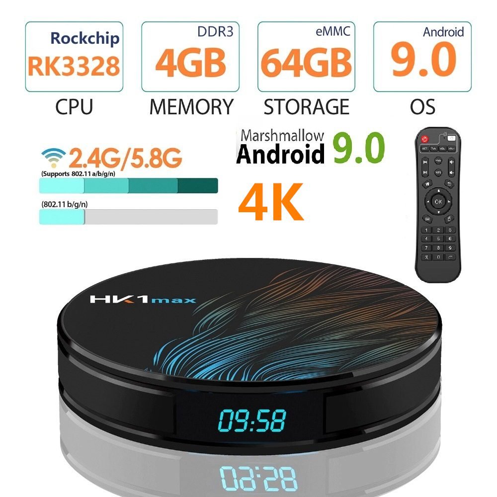 HK1 Max 4K Wifi Smart TV Box