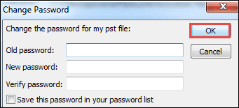 MS OutLook Change Password