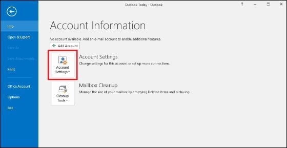 MS Outlook application