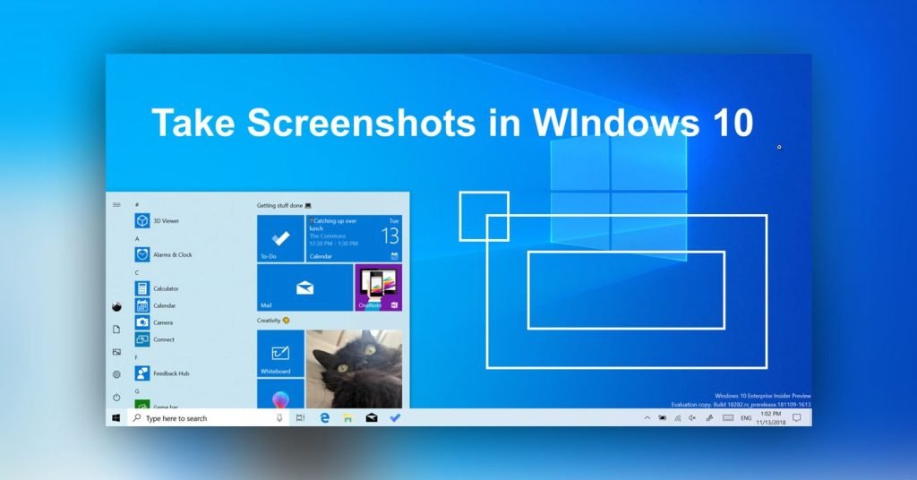 take a screenshot in Windows 10