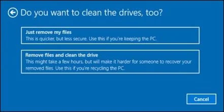 Do you want to clean the drives too