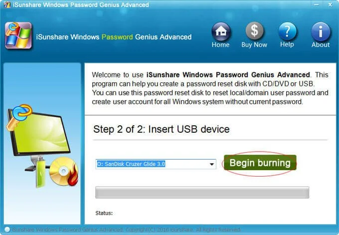 iSunshare Windows Password Genius Advanced