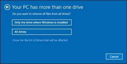Your PC has more than one drive