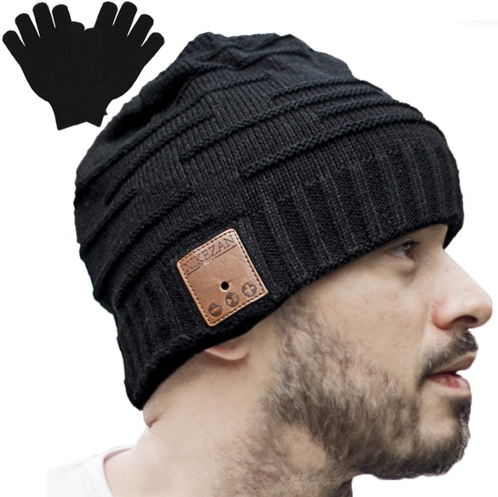 Unisex Knit Bluetooth Beanie Winter Music Hat Headphones V4.2 w/Built-in Stereo Speaker