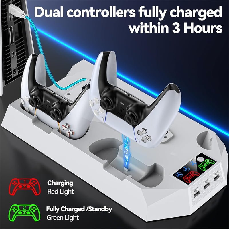ps5 slim dual controllers stand