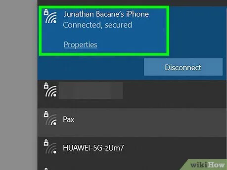 Windows Select your wireless network