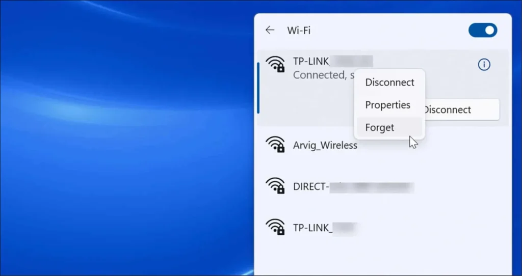 forget network