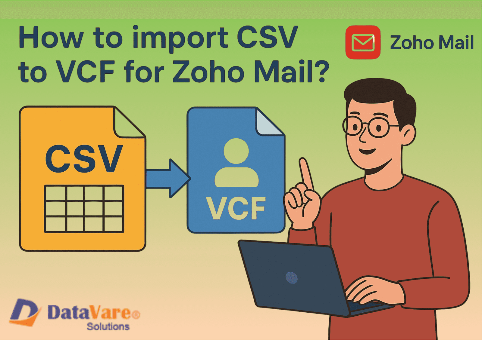 How to import CSV to VCF for Zoho Mail min