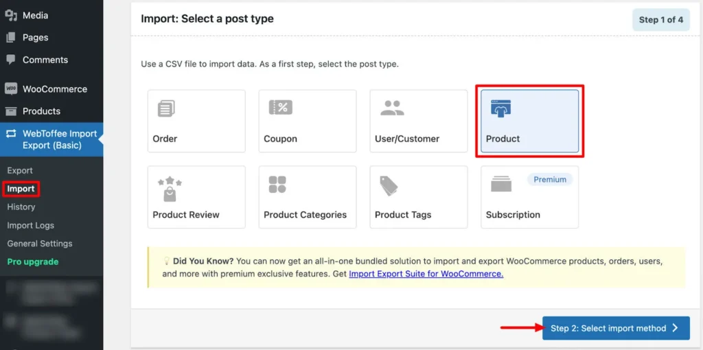 WebToffee Import Export