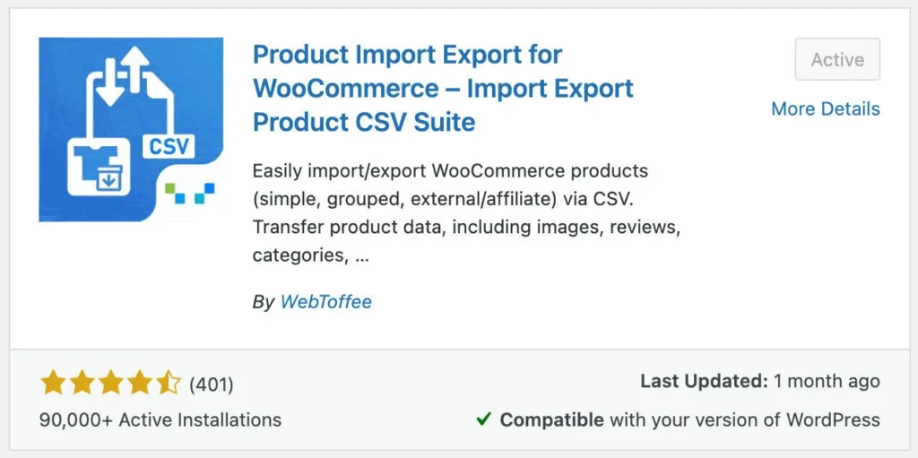 Product Import Export Plugin