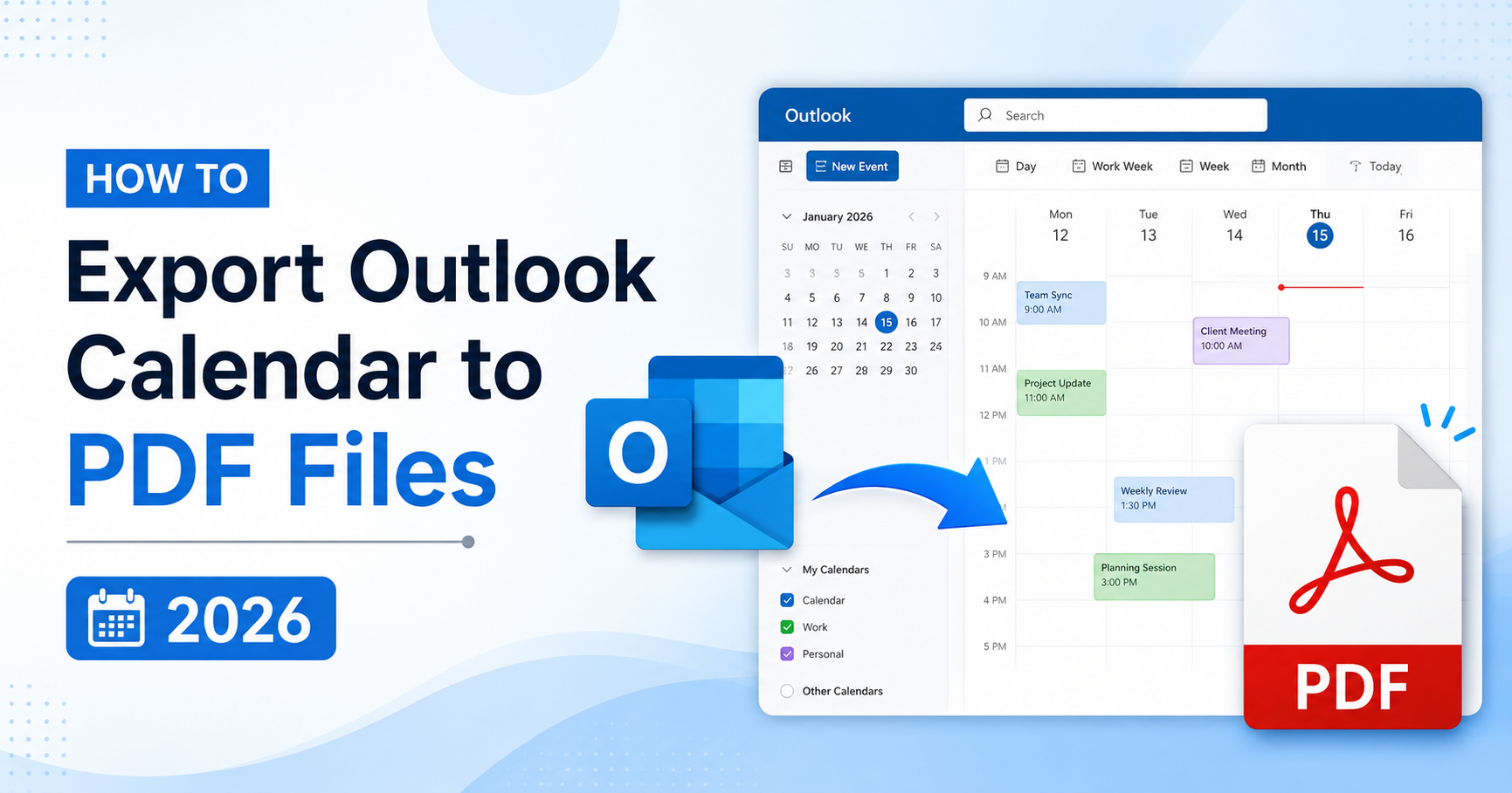 How to Export Outlook Calendar to PDF Files in 2026
